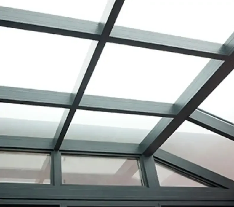 Aluminum glass enclosed sunroom roofs