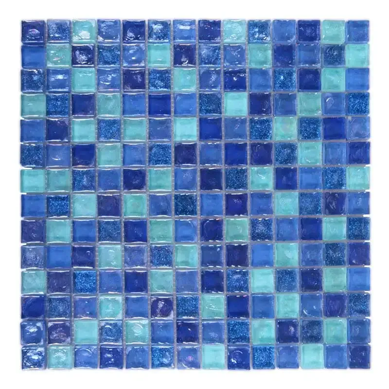 Crystal clear glass swimming pool mosaics