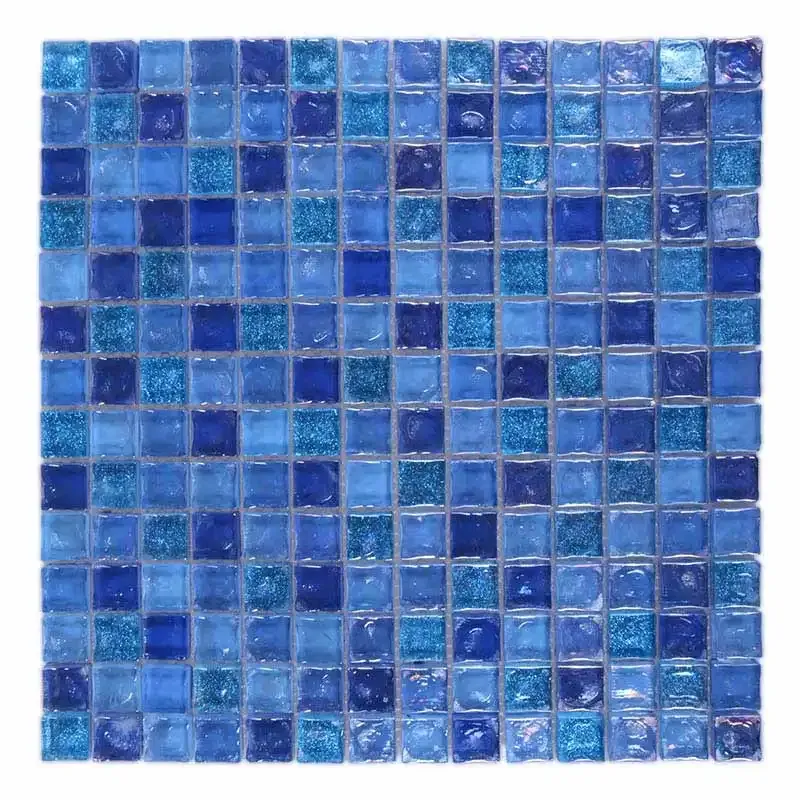 8mm mixed blue mosaic for outdoor pool