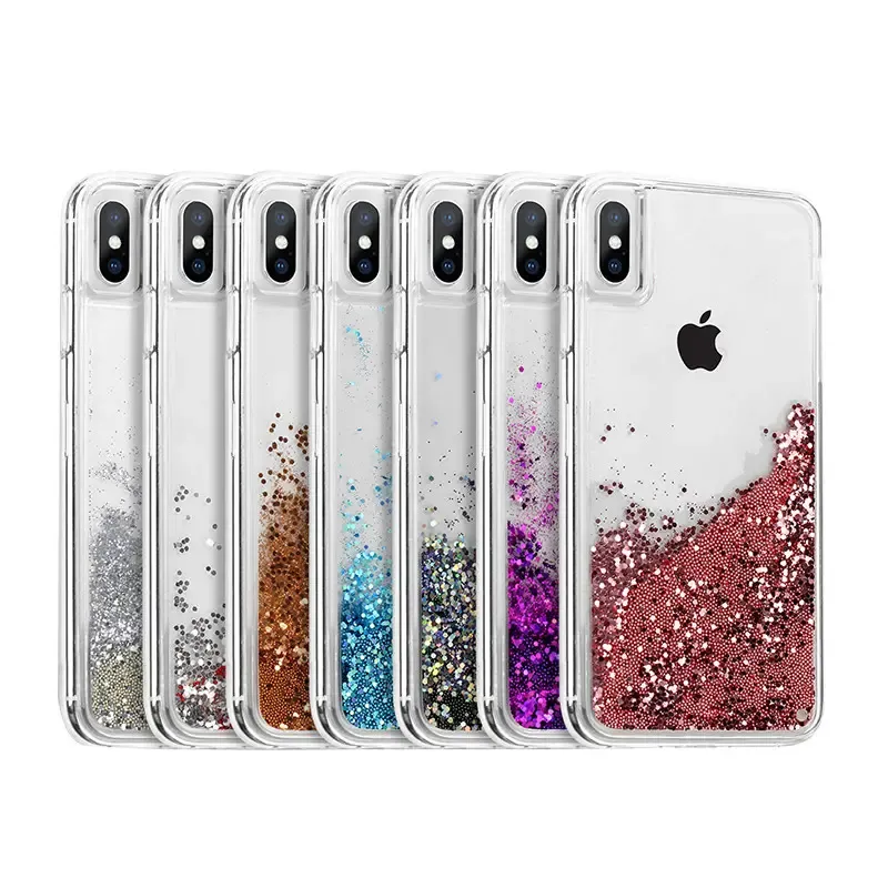 Luxury Clear Glitter Protective Mobile Phone Cover for iPhone