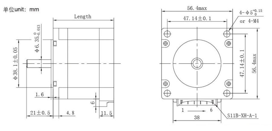 57shd Stepper Motor 1 8 Nema 23