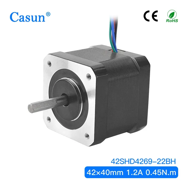 【42SHD4269-22BH】NEMA 17 TWO-PHASE 1.8° 42 STEPPER MOTOR 42×42×40mm 1.2A 0.45Nm for Robot