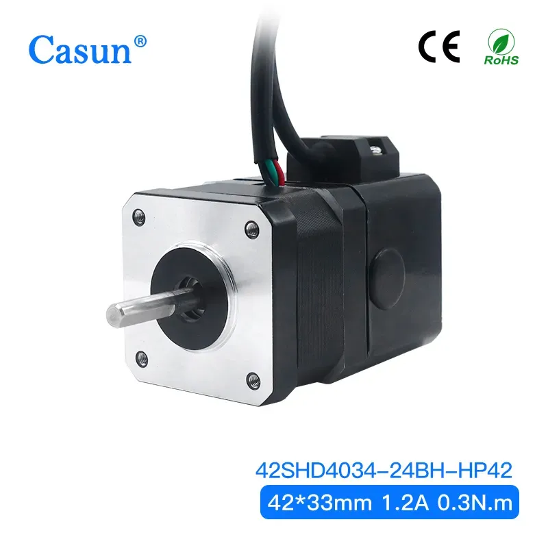 【42SHD4034-24BH-HP42】NEMA 42 Stepper Motor with Brake 42*42*34mm 0.3N.m 4 Wires for Robot