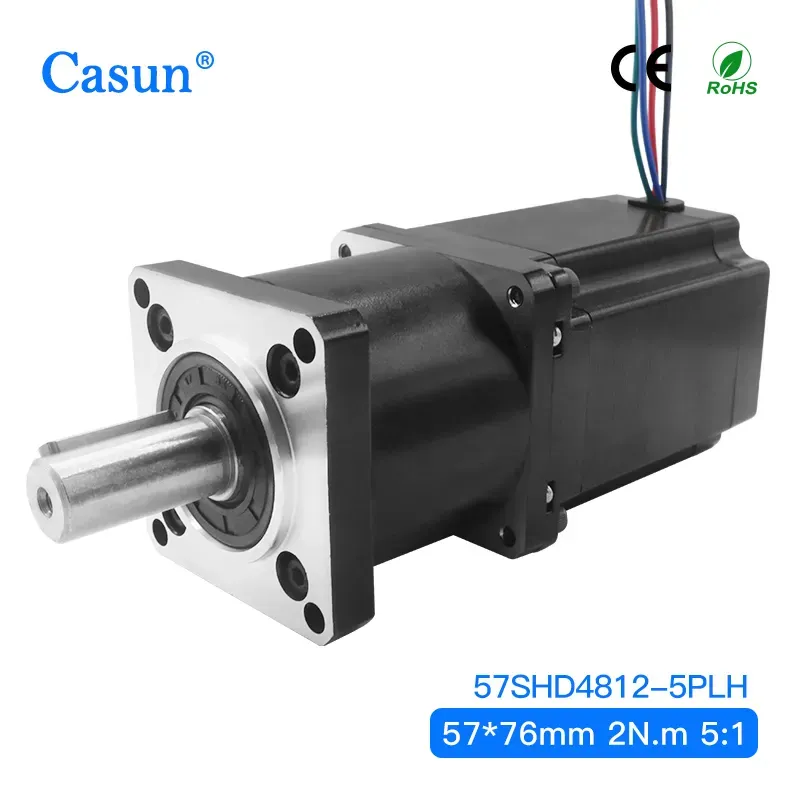 【57SHD4812-5PLH】NEMA 23 Stepper Motor with Planetary Reducer 2N.m 76mm Body Ratio 5:1 for Smart Device