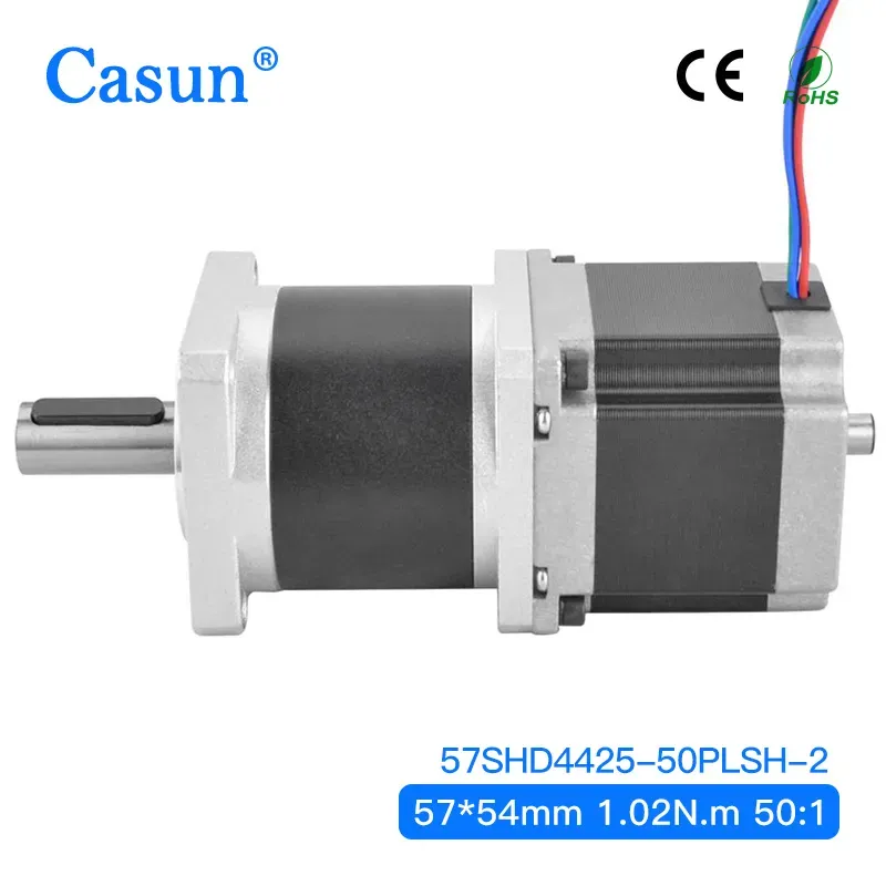 【23HS22-2804D-HG50】57*57*54mm NEMA 23 Planetary Gear Stepping Motor Dual Shaft 50:1 for Extrusion Machine