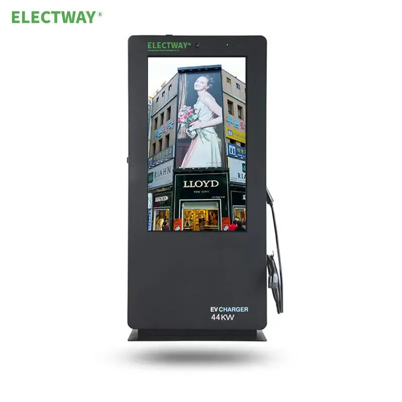 44KW Advertisement Display Commercial Charging Station