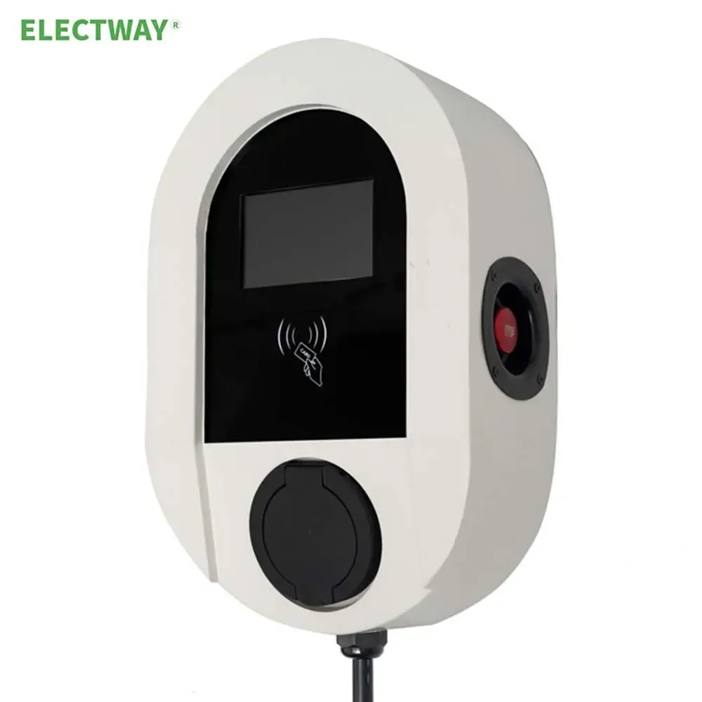 Electway 380V wallbox 7kw/22kw IEC62196 car charger ac ev wall mounted charger for home