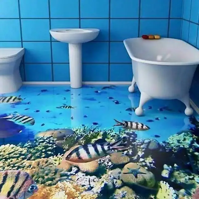 3D Epoxy Bathroom Floor