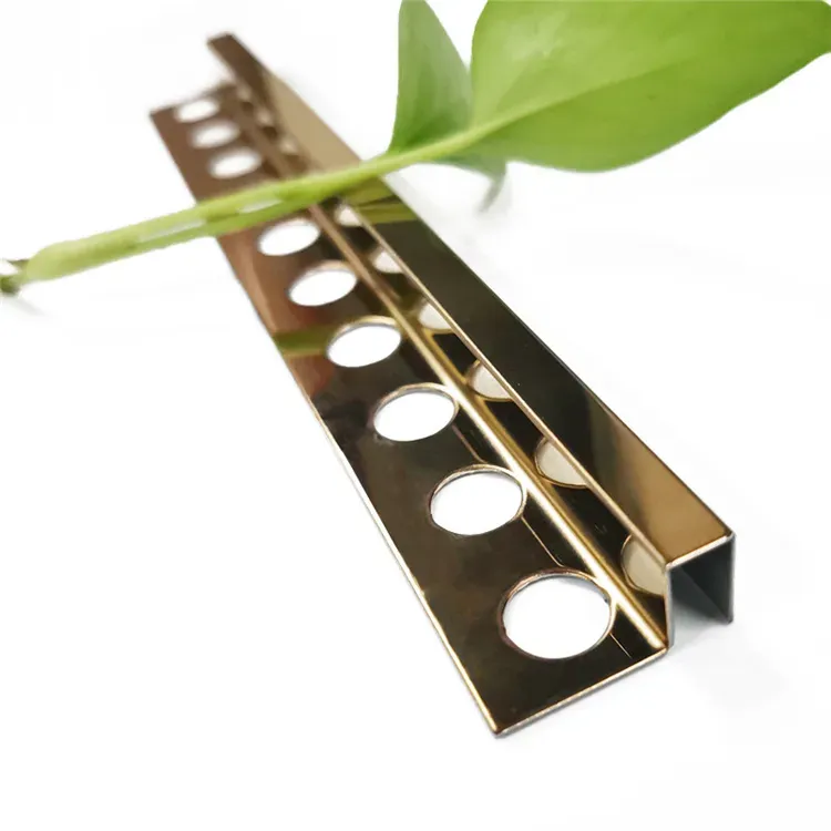 Competitive Price Square Edge Hairline Stainless Steel Straight Edge Gold Tile Trims