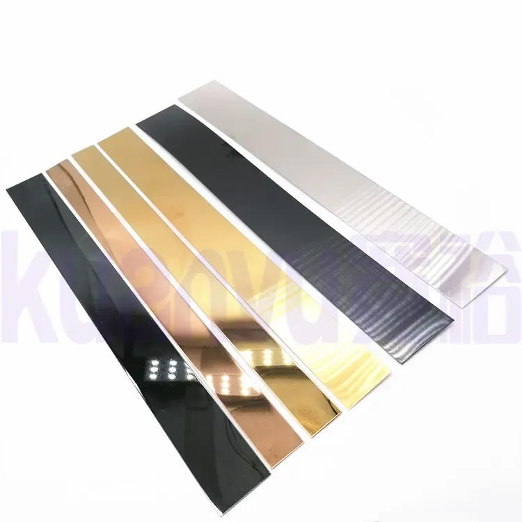 304 Stainless Steel Decorative Metal Flat Strip Trim For Ceiling