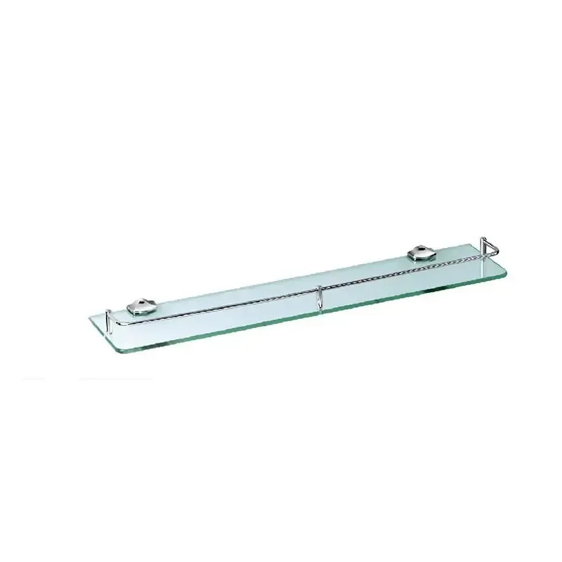 Chrome stainless steel wall mounted glass shelf -YMT-41