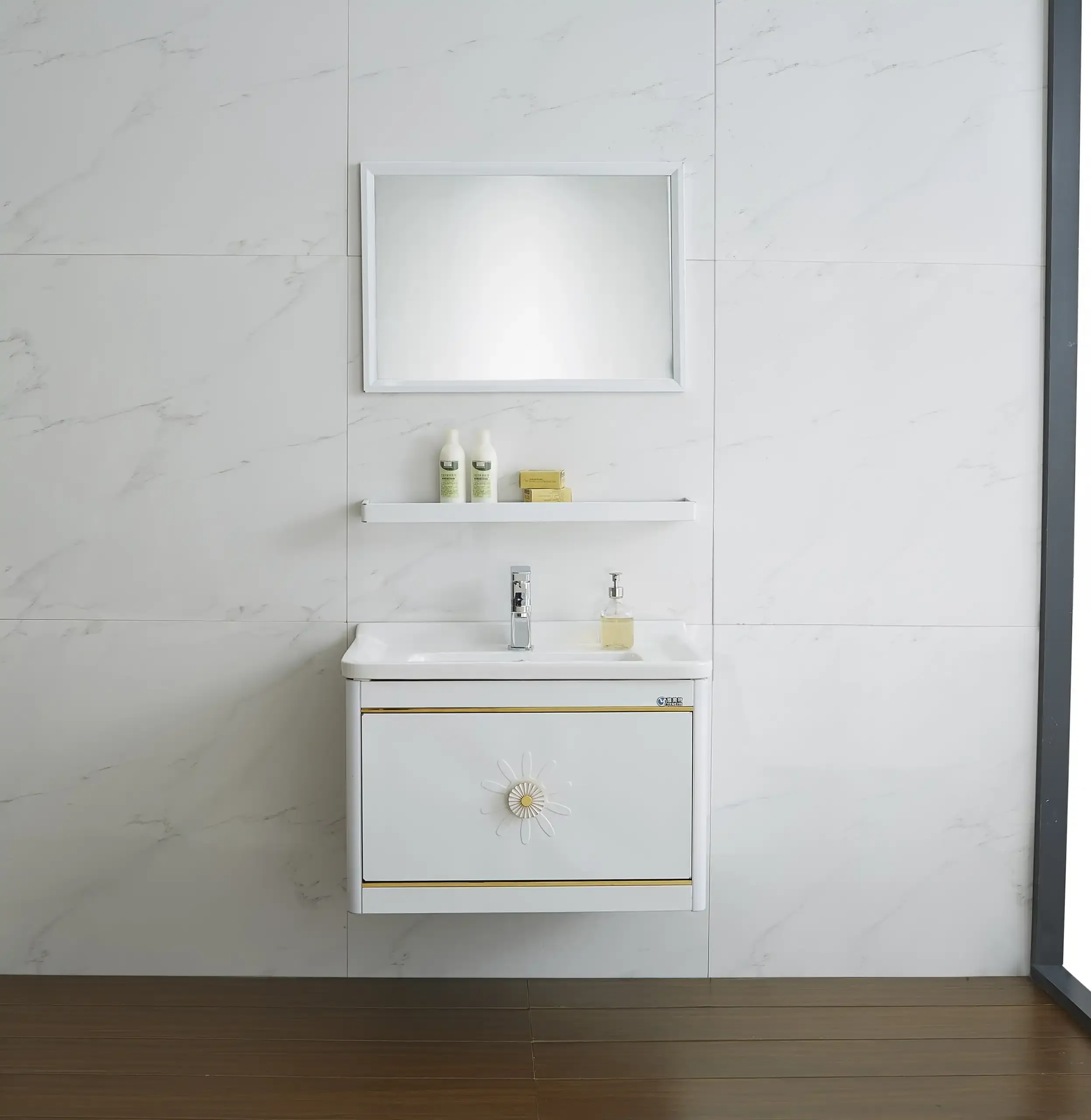 Durable and Nice Design White Color Stainless Steeel Barthroom Cabinet  T-104