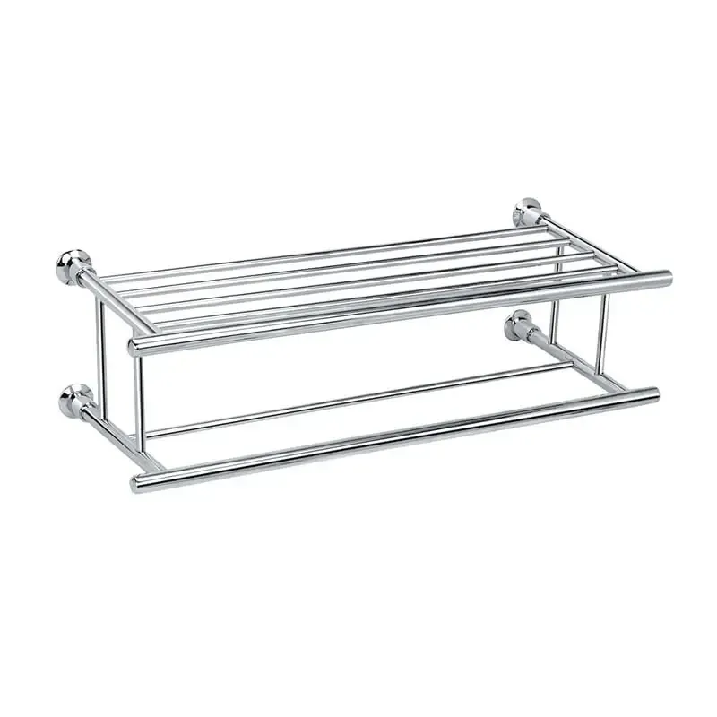 Chrome Mounting Shelf with Towel Rack -YMT-803
