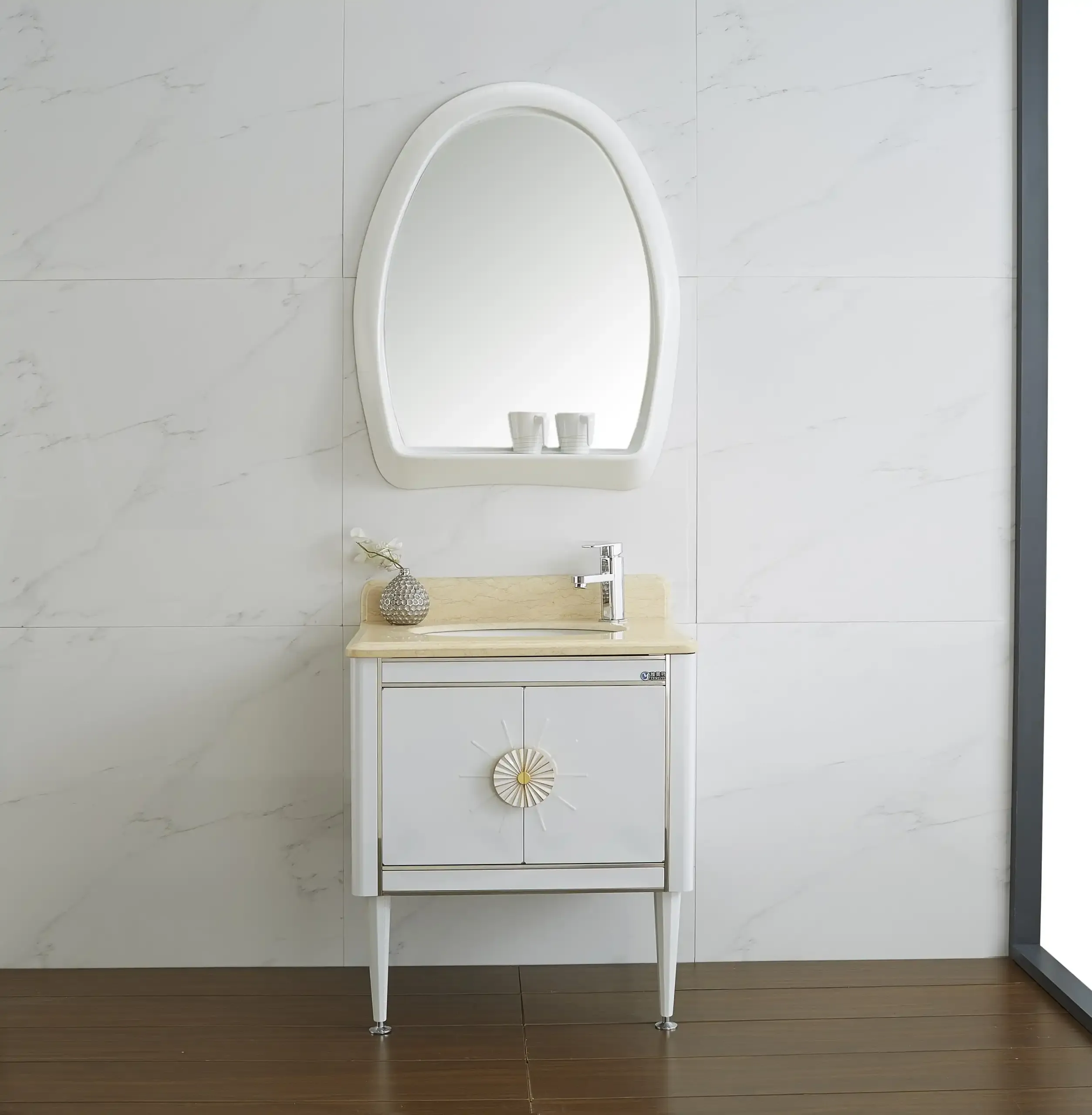 Modern Bathroom Vanity Stainless Steeel Barthroom Cabinet with Mirror  T-107