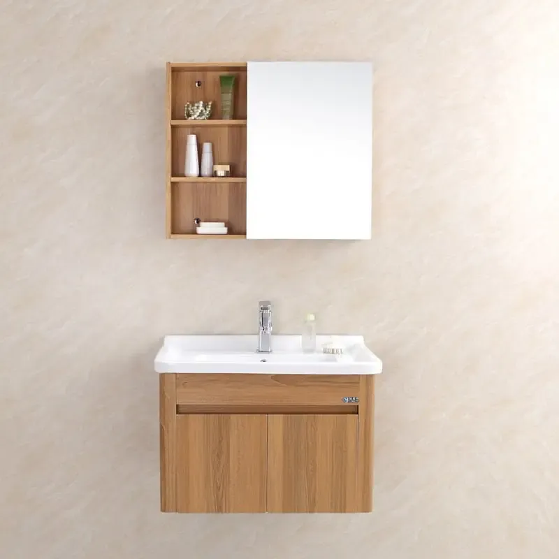 Environmental Friendly Stainless Steeel Wooden Barthroom Cabinet With Sink T-110