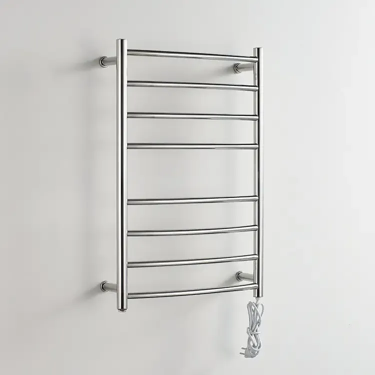 Polishing Wall Hanging Small Stainless Steel Ladder Towel Rack With Warmer 9016