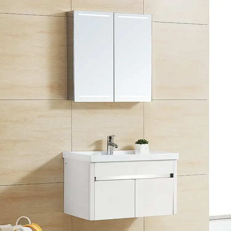 High Quality Satinless Steel Bathroom Vanity Cabinets With LED Lights T-076