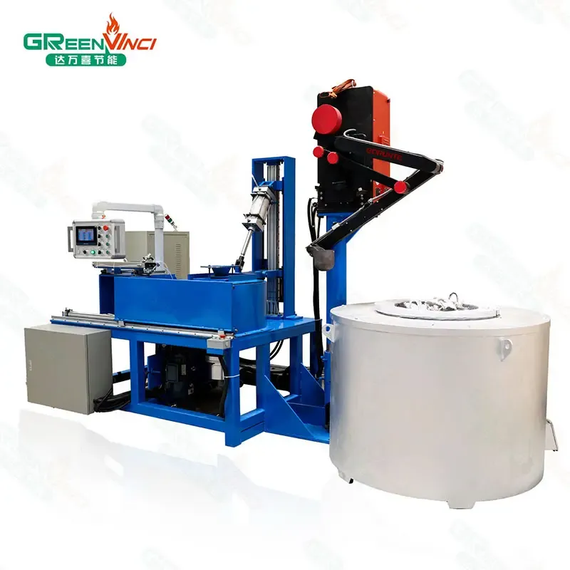Automatic centrifugal casting machine for fan coer