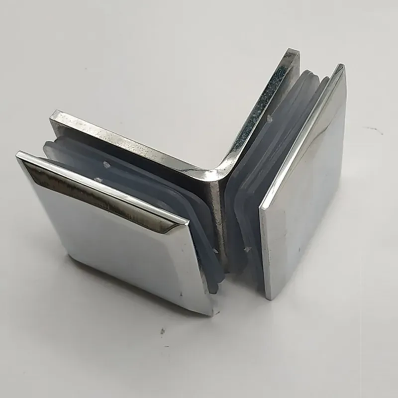 Glass Clamp 90 Degree Glass To Glass Stainless Steel Clamp For Bathroom