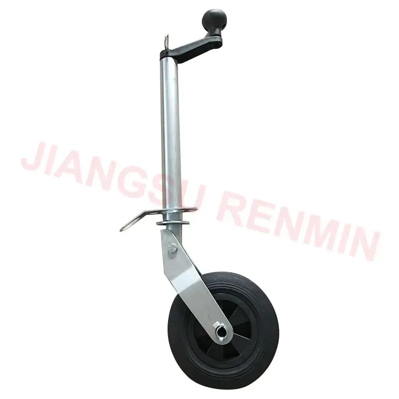 38mm Rubber Wheel Plastic Rim Plastic Handle Foldable Jockey Wheel Jack Trailer Accessories