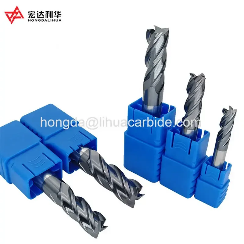 4Flutes HRC45/55/65 Coated Micro Carbide End mill/Cemented Alloy End mill cutter For Milling Parts.