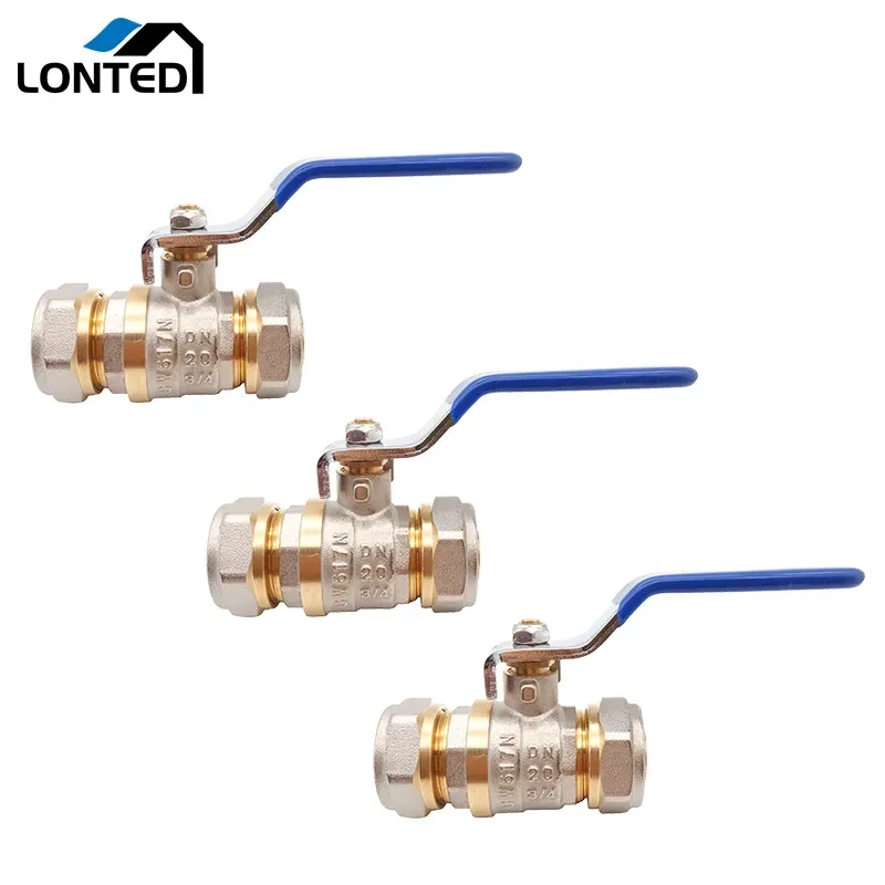 Pipe Connection with flat lever Handle PN25 Brass Ball Valve LTD1010