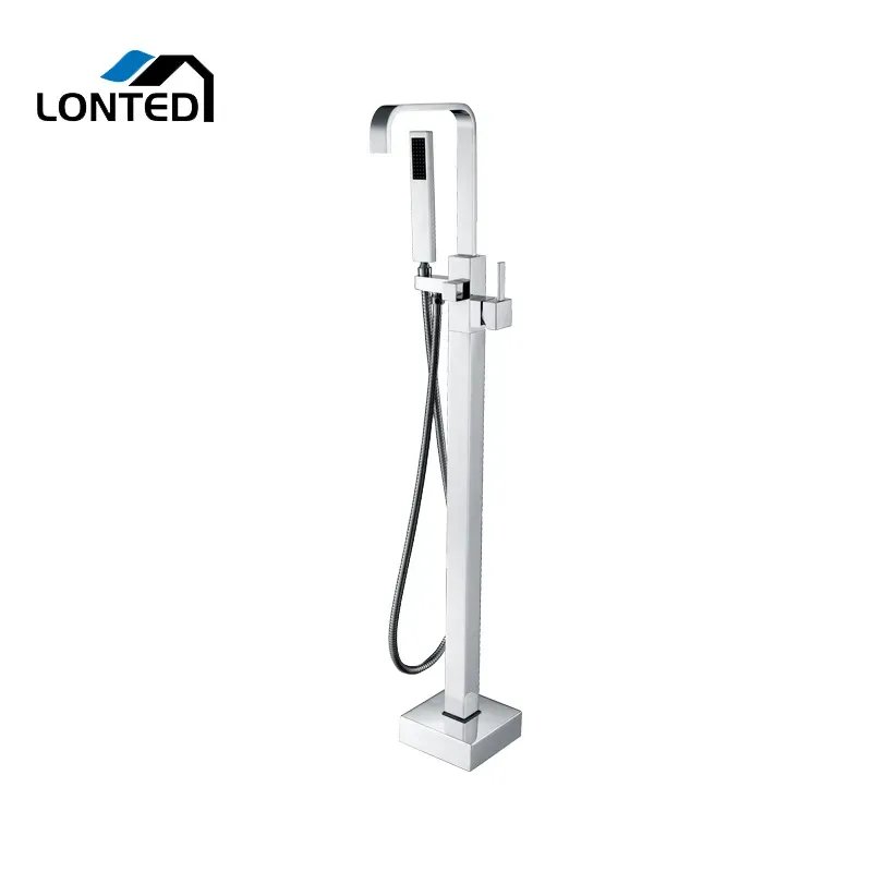Square floor standing bath tub shower faucet taps LTD92013