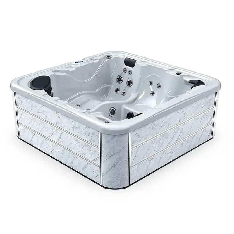 Square plug and play outdoor hot tub ZR807