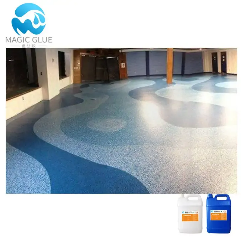 Epoxy Floor Water-based Clear AB Glue Pebble Flooring
