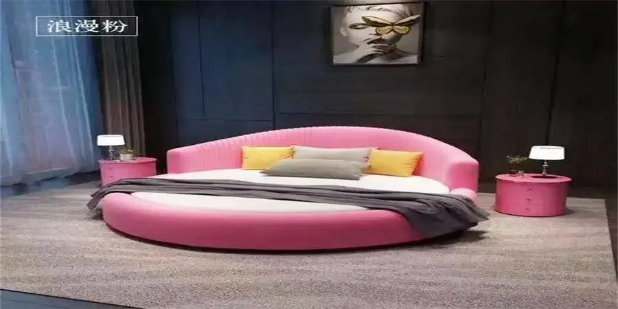 Round Bed And Bedside