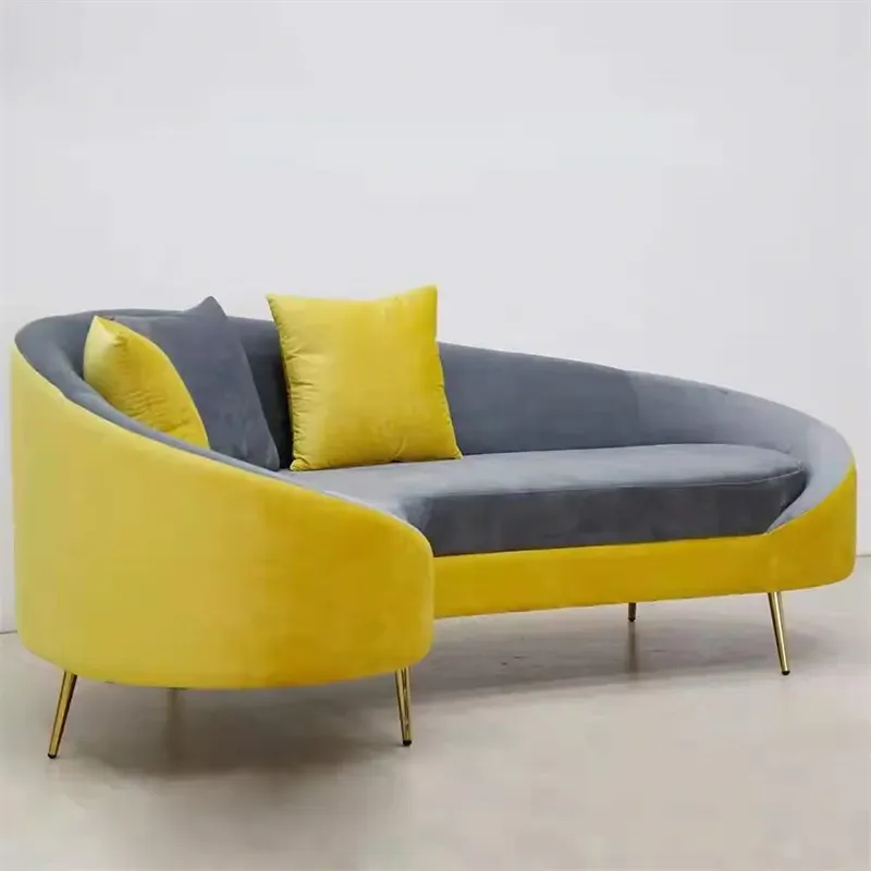 Modern Comfortable Velvet Chesterfield Fabric Couch Hot-Sale Living Room Tufted Upholstered Sofa