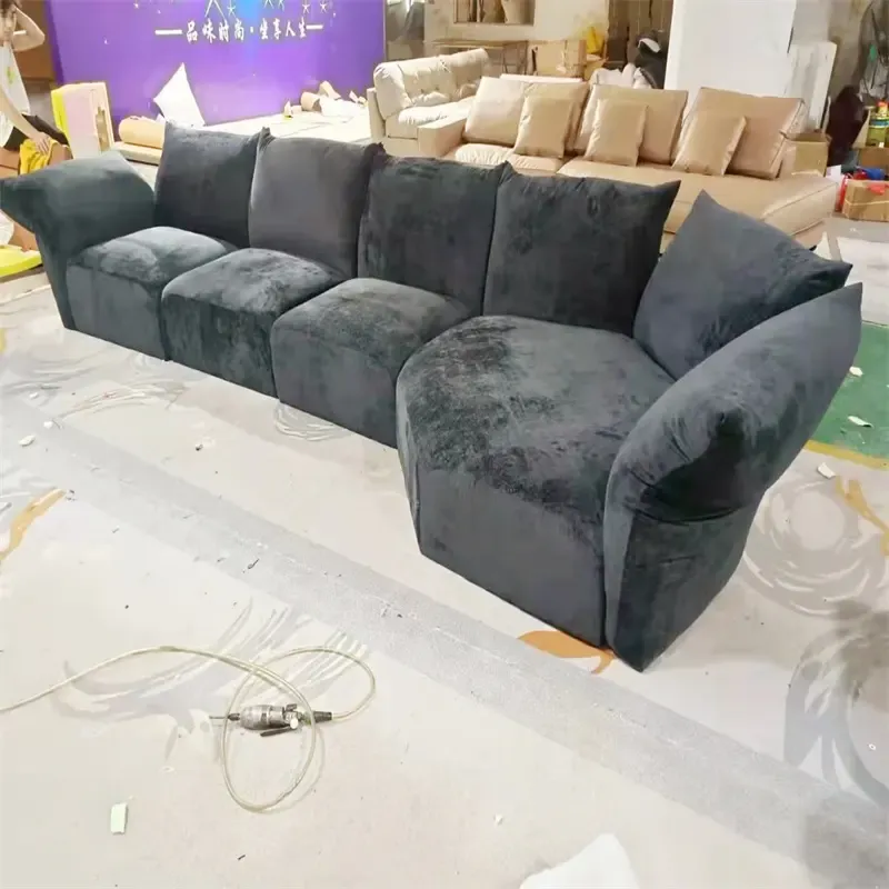 Factory Chainiti Wholesaler Luxury Modern Back Adjustable Sofa Set With Flower Design