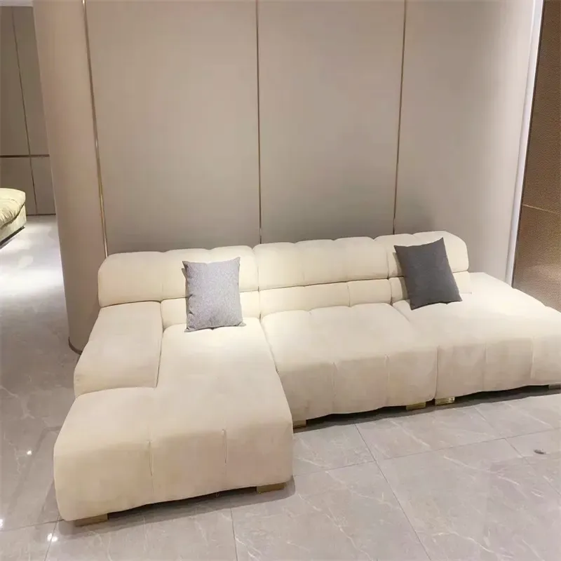Factory Wholesale Good Looking Modern 7 seater Couch Living Room Suede Sofa Outlet