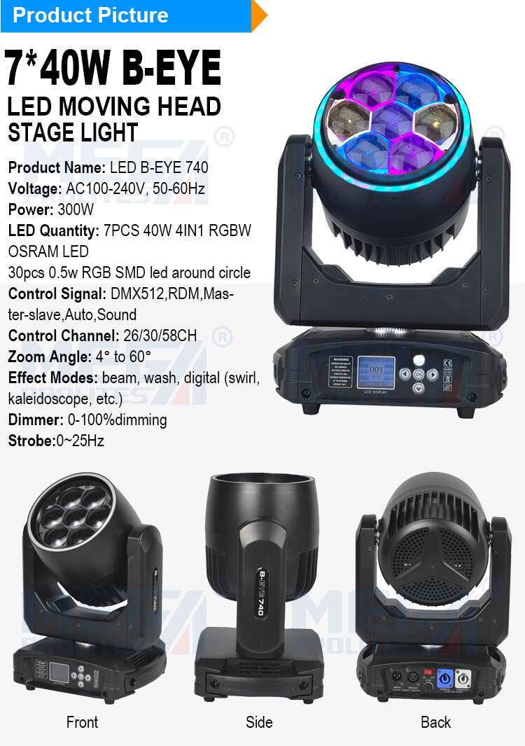 7x40W RGBW 4in1 DMX 512 LED Wash Zoom Bee Eye Stage led 7x40W RGBW 4in1 DMX 512 LED Wash Zoom Bee Eye Stage led