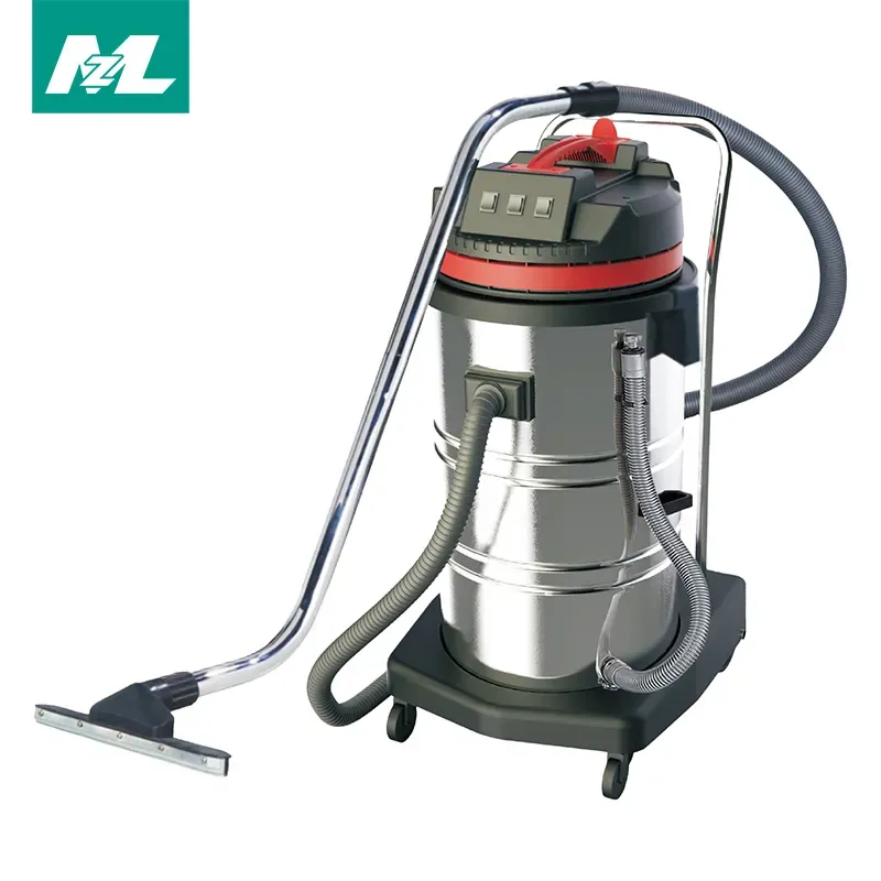 3000W 80L large capacity tank wet and dry vacuum cleaner equipped with a drainage hose