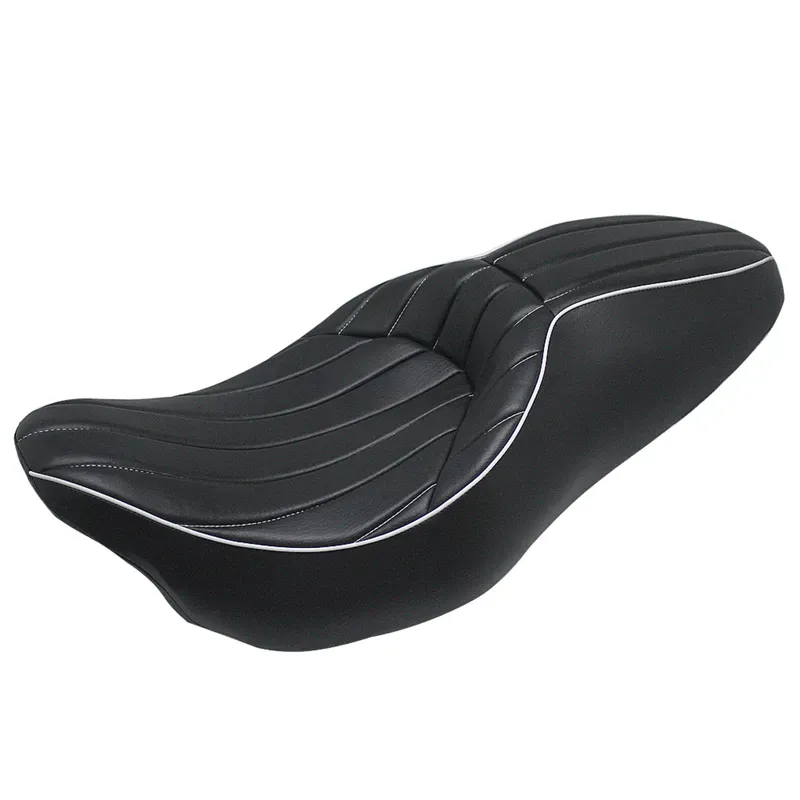 One-Piece Wide Touring Driver & Passenger 2-UP Square Seat