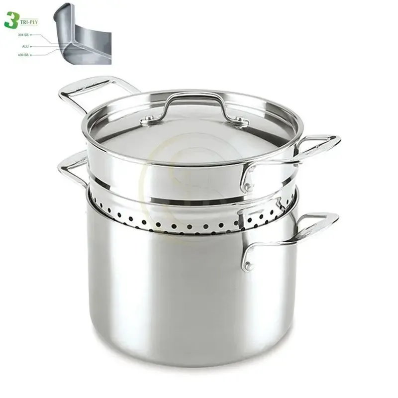 3ply All Clad Steel 304 Pasta Cooker—sc100