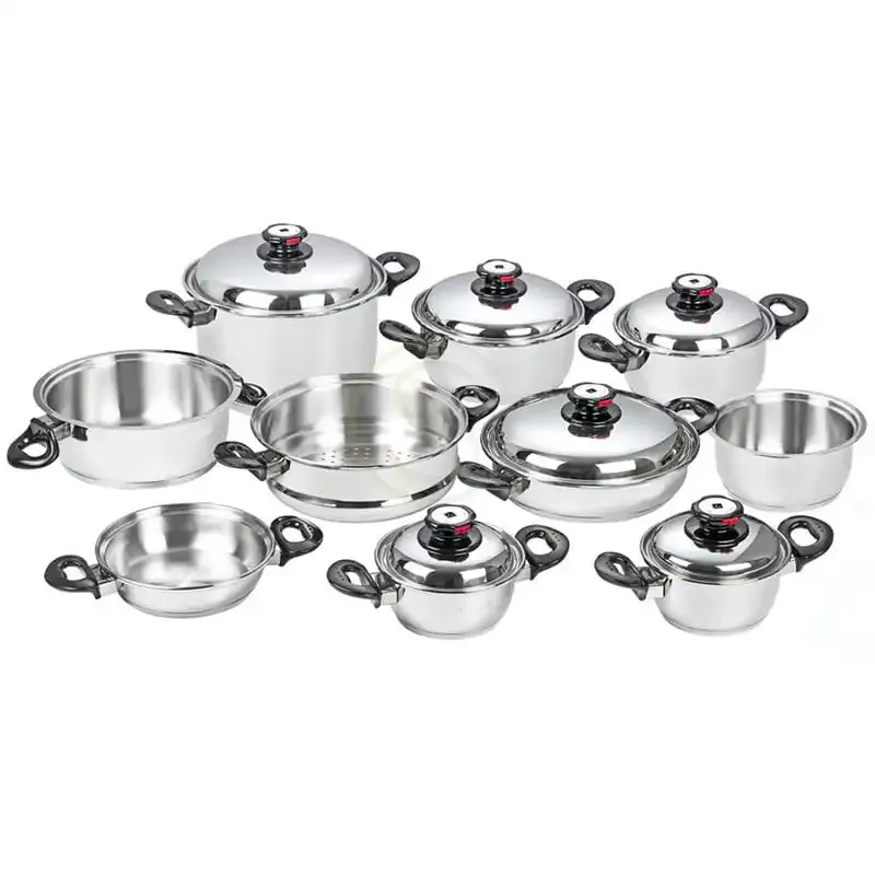 16pcs Wide Rolled Edge Cookware Set–sc580