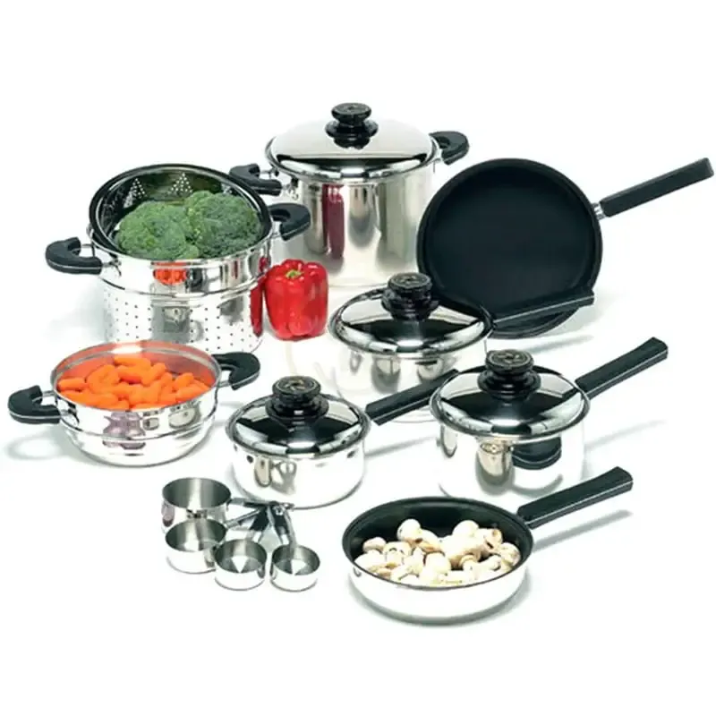 17pcs Wide Rolled Edge Cookware Set–sc724