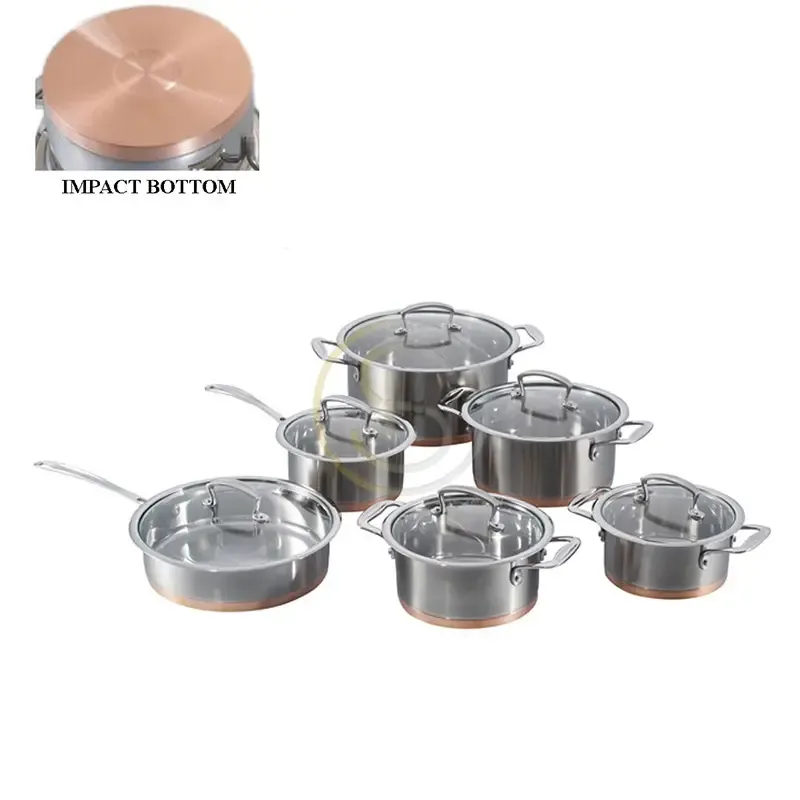 12pcs Impacting Bottom Cookware Set