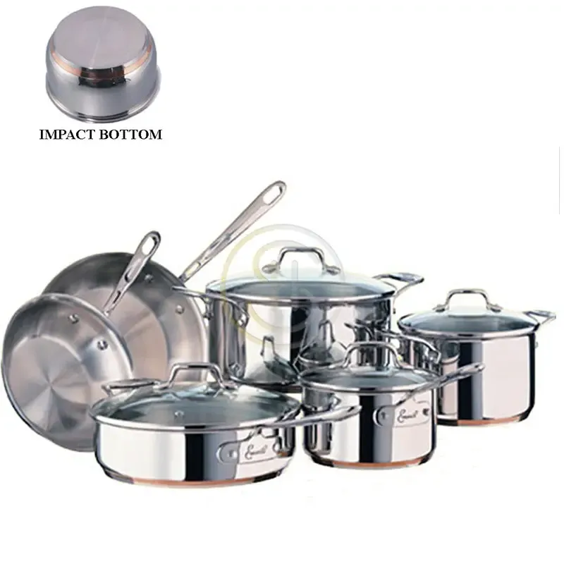 10pc Impact Copper Bottom Cookware Set