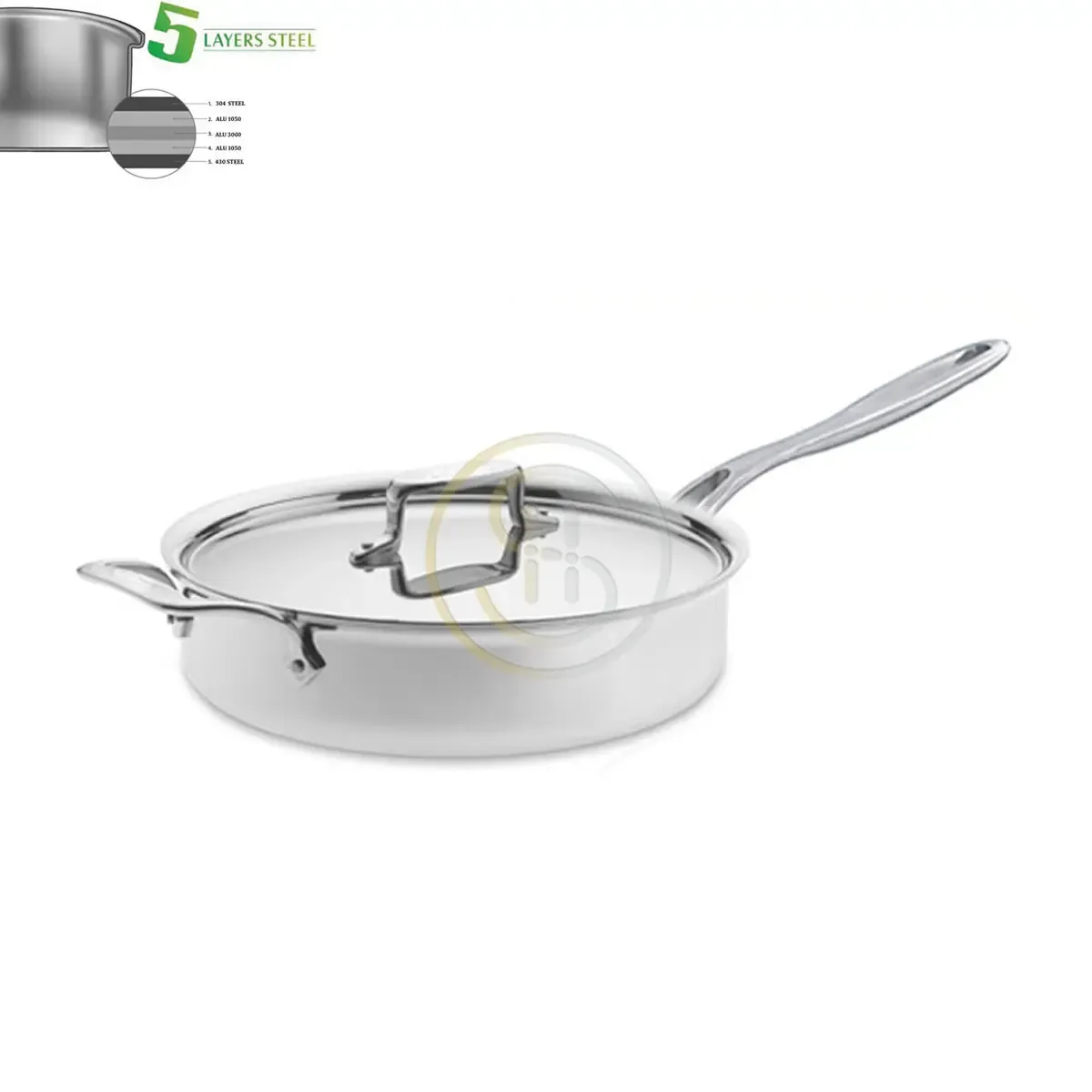 5Ply All Clad Steel Body Induction Cookware set