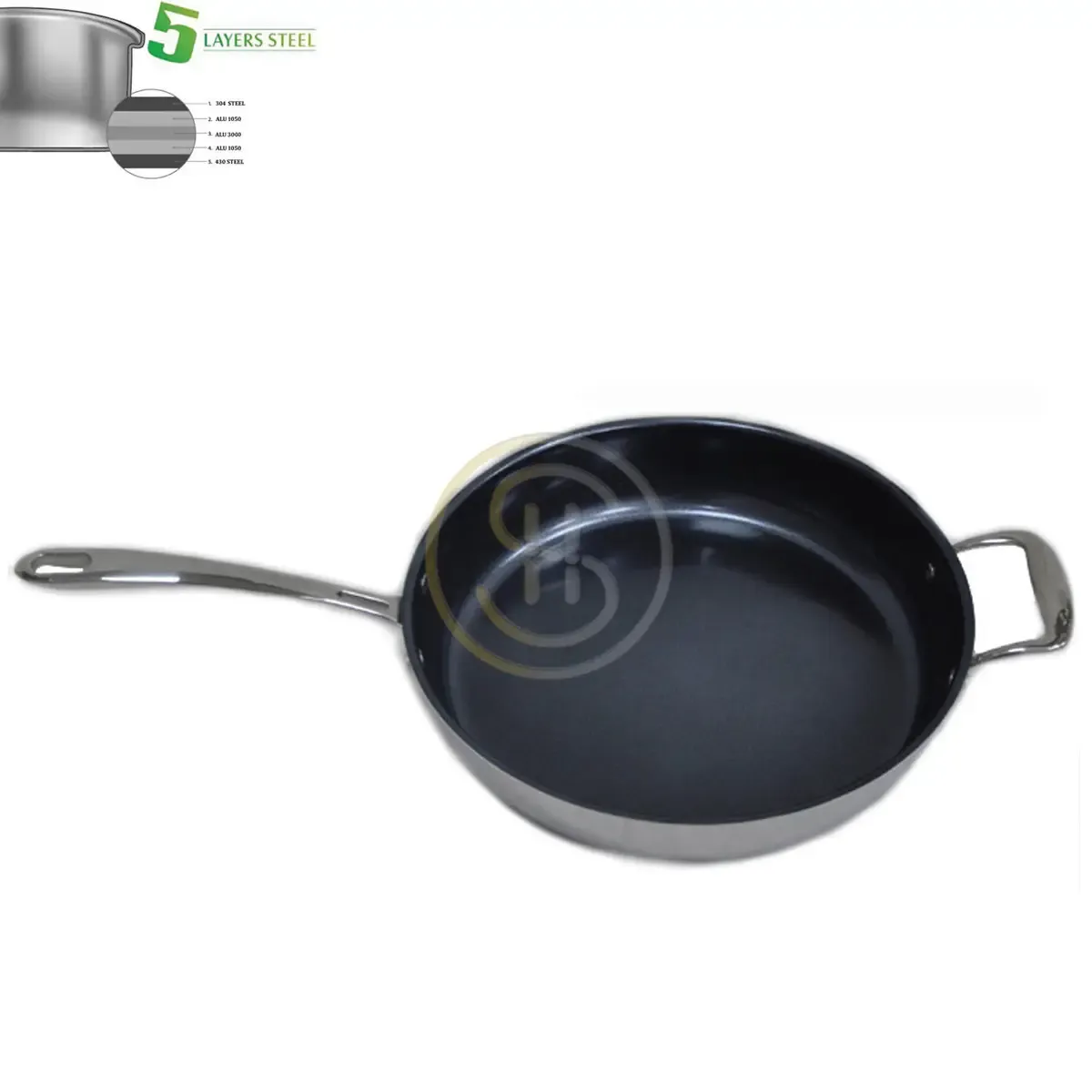 5Ply All Clad Steel Body Induction frypan