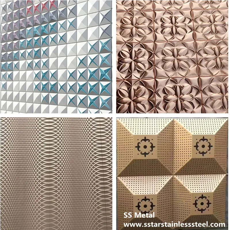 Aluminum Curtain Walls /Curtain Walls Design Decoration /Aluminum Metal 3D Curtain Wall Panel
