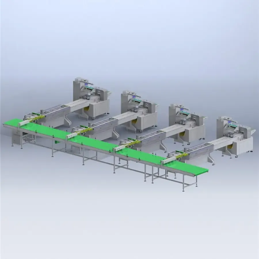 TFD-CF4  Side Feeding Automatic Sorting And Packaging Machine Line