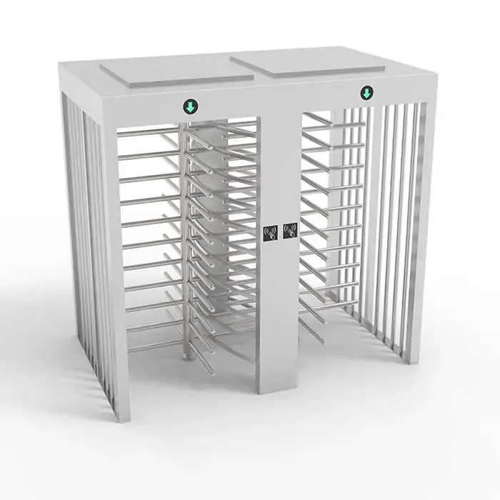 Bank airport card swiping double lead full height turnstile