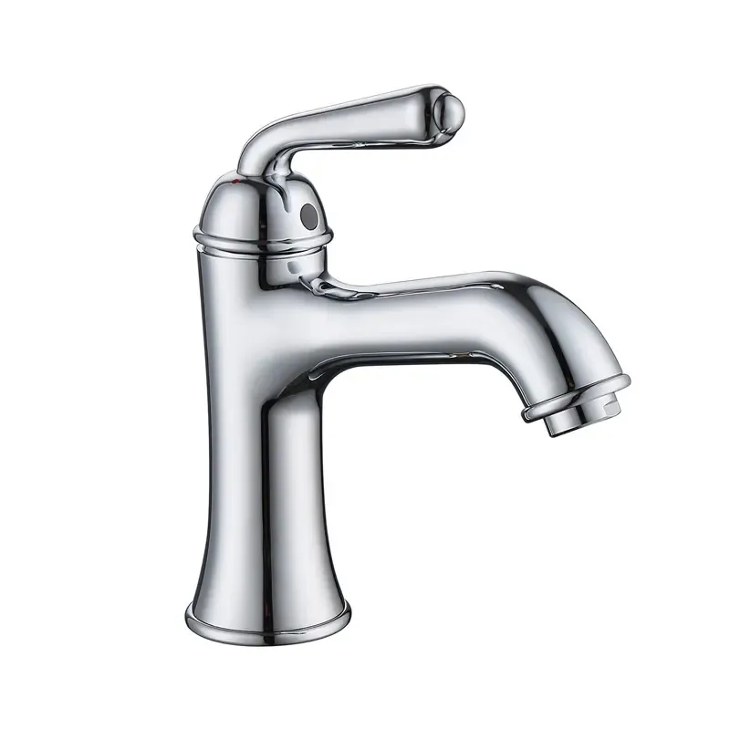 Middle Century Style Brass Pin Lever Basin Mixer Tap
