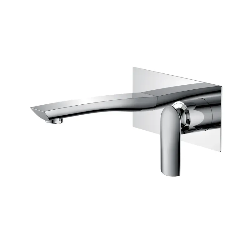 Brass Chrome Plated Wall Mixer Tap With Watermark