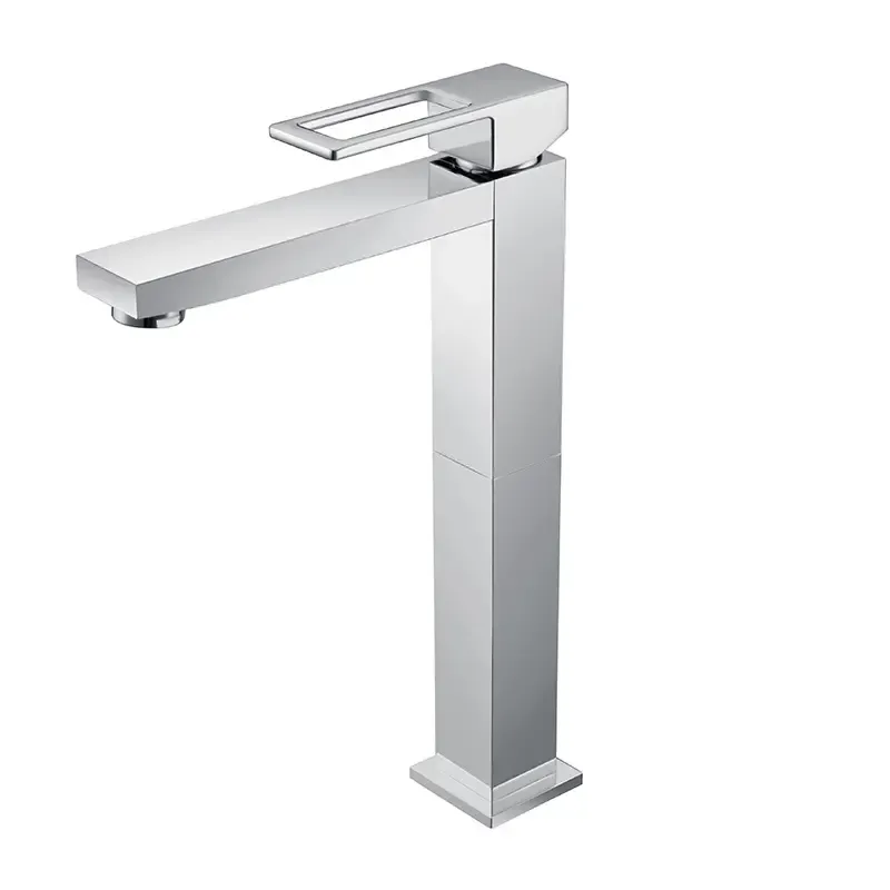 Top Selling Simple Design Chrome Deck Mounted Bathroom Basin Mixer Faucet