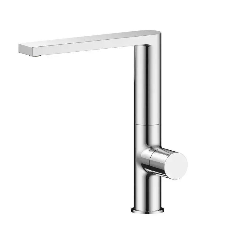 Chrome Plated Cylindrical Basin Mixer Tap With Watermark